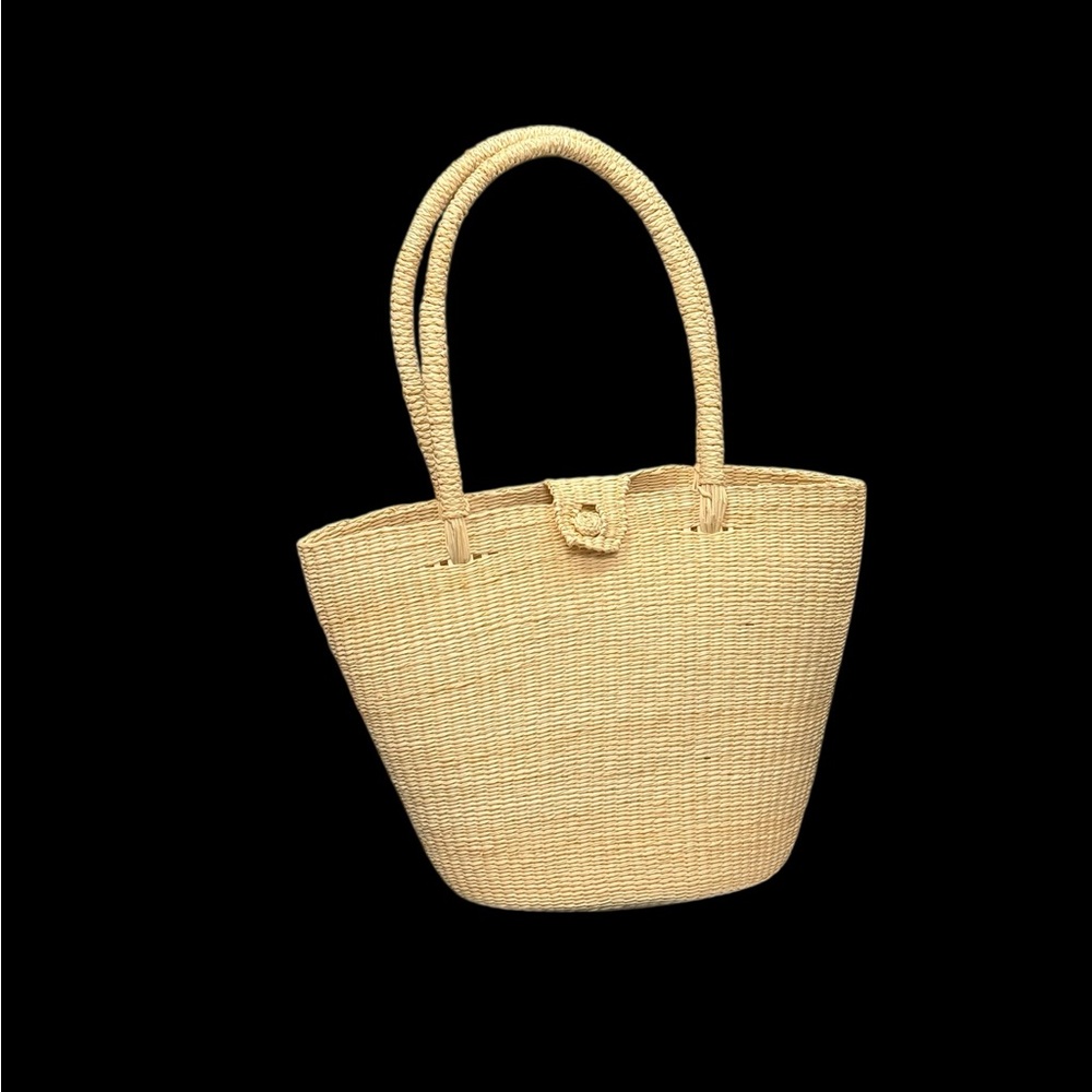 Chic Tan Woven Tote Bag
